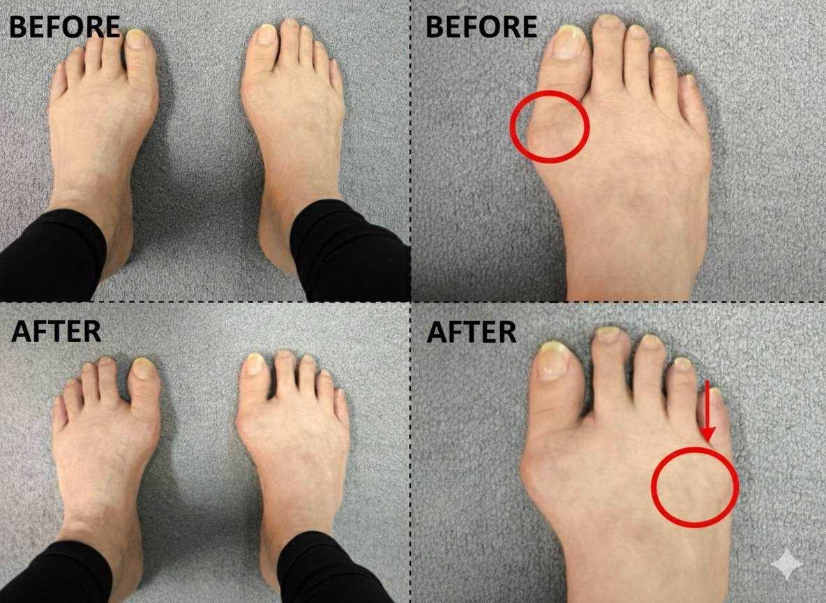 外反母趾、内反小趾：40代女性 before/after