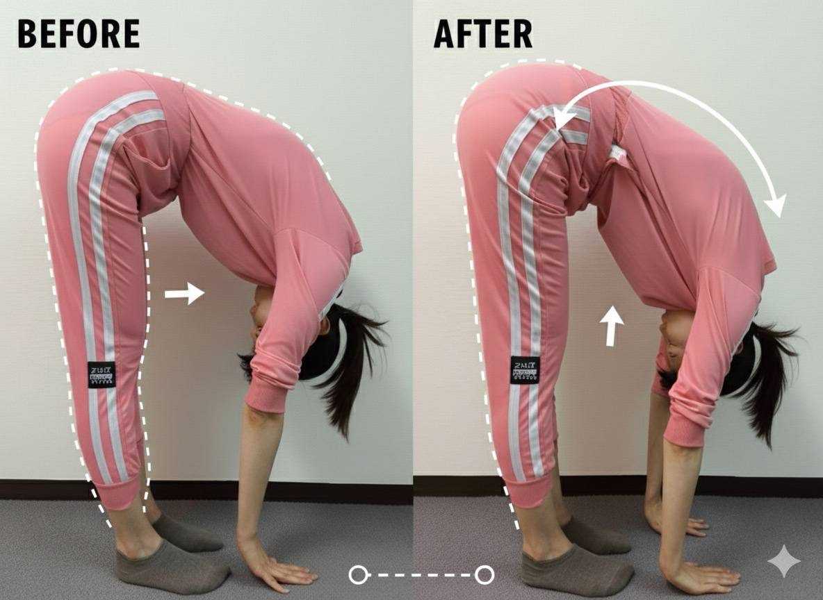 腰痛と猫背:30代女性 before/after